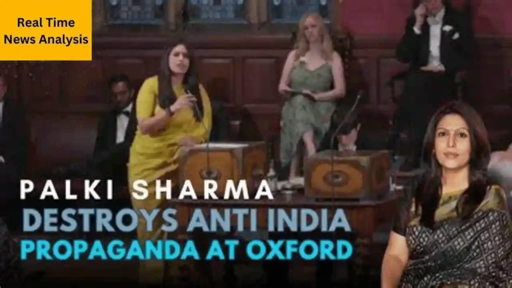 Palki Sharma defends PM Narendra Modi's government at Oxford Union, highlighting India's progress and countering misinformation campaigns effectively.